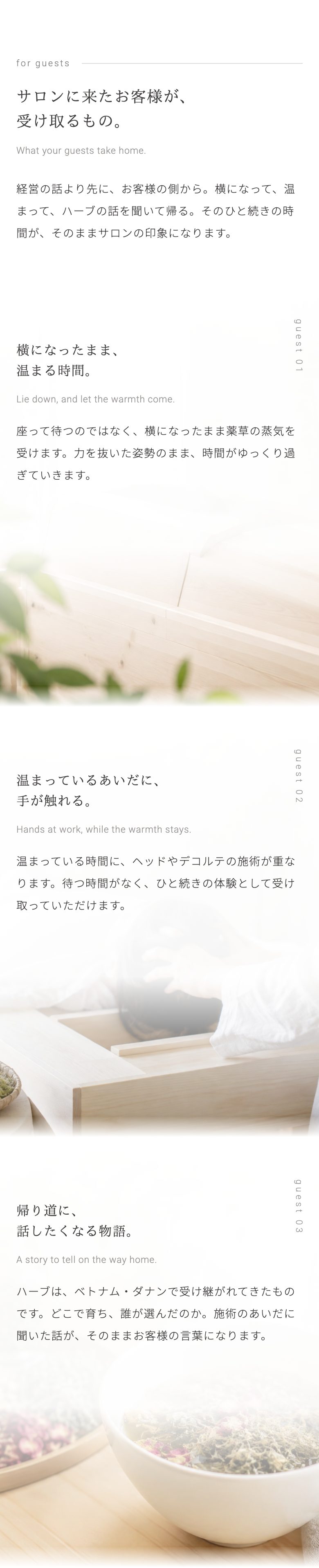 最初のLPの、お客様が受け取るものの画面